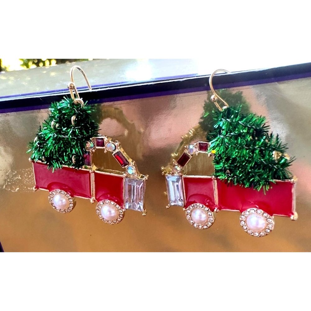 Trip to  Christmas Tree Farm Earrings Handmade Jewelry Home for Holidays…